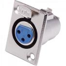 Conector Cannon XLR Fêmea Painel JCCN0010 Níquel Storm - PCT / 5 Conector Cannon XLR Fêmea Painel JCCN0010 Níquel Storm - PCT / 5