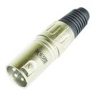Conector Canon Macho Csr Q-215 Níquel Pé Borracha - PC / 5