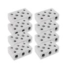 Conector Chuveiro de Porcelana Tripolar 50a 16mm 8un Branco