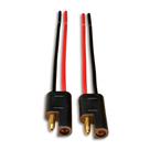 Conector Com Fio 4mm / Chicote Technoise Com Plug 2 Vias Ev Cobre