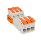 Conector Condutor Tripolar 0832-1103/1203 Macho/Fêmea Cinza Wago