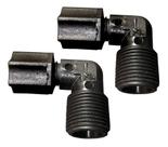 Conector Cotovelo Macho Mangueira 1/4 Rosca 3/8 Preto 2un