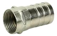 Conector Crimpar Barril F Anel Incorporado Rg59 C/ 100 Pçs