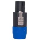 Conector custom sound speakon macho 4 polos profissional azul ple4-02 cs806