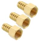 Conector de adaptador de conexões de barba de latão 5/8 mangueira para 1/2 NPT fêmea, pacote com 3 Kozelo
