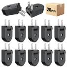 Conector de alimentação macho de substituição do cabo de extensão 125V/10A, pacote com 20