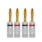 Conector de alto-falante Banana Plugs CERRXIAN banhado a ouro 4 mm (4 unidades)