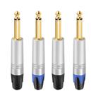 Conector de áudio Devinal TS Male Solder Plug de 6,35 mm (pacote com 4)