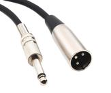 Conector de áudio Devinal XLR macho para 6,35 mm TS mono macho 6 m
