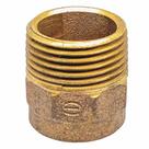 Conector de bronze 28 mm x 1" Macho-Bolsa Água Quente e Fria e Gás