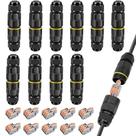 Conector de cabo à prova dágua IP68 de 3 vias, kit com 10 unidades