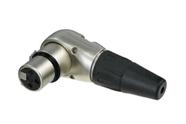 Conector de cabo XLR fêmea de 3 polos em ângulo reto RC3FR REAN