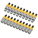 Conector de cabo XLR MFL. Masculino e feminino, níquel, amarelo