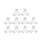 Conector De Canto Em T De PVC Plástico De 3 Vias Com Diâmetro Interno De 20mm - 10 Peças Conector De Canto Em T De PVC Plástico De 3 Vias Com Diâmetro Interno De 20mm - 10 Peças