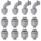 Conector de conduíte Wocloer Liquid Tight PVC de 1/2 polegada, pacote com 12