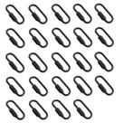 Conector de corrente Quluxe D Shape Links, 24 peças de ferro preto