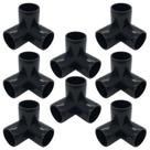 Conector de cotovelo de 3 vias com encaixe de PVC de 1/2” para grau de mobiliário