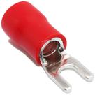 Conector de crimpagem de garfo 8 AWG 8 M4 isolado 62A 600V (100)