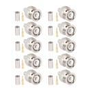 Conector de crimpagem macho BNC MOOKEERF 50 Ohm para RG58/RG142/RG400