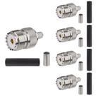 Conector de crimpagem MOOKEERF SO-239 UHF fêmea para RG58/RG142/RG400