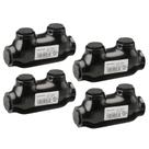 Conector de emenda em linha isolado WENGART calibre 2/0-6, pacote com 4