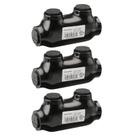 Conector de emenda em linha isolado WENGART, pacote com 3 unidades, preto