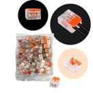 Conector de Emenda Rápida 2 Vias Transparente para Fios Kit 100 Unidades - Genérica