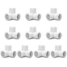 Conector de encaixe de PVC QWORK 4 vias 3/4