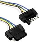 Conector de fiação para reboque Reese Towpower 85215 5 vias plano Conector de fiação para reboque Reese Towpower 85215 5 vias plano