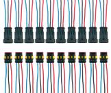 Conector de fio elétrico impermeável, pacote de 3 pinos com 10 Conector de fio elétrico impermeável, pacote de 3 pinos com 10