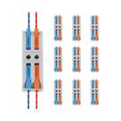 Conector De Fio Mini Lever-Nut 10 Peças 2-Em-2-Saídas Bloco Terminal De Cabo De Iluminação Rápida