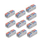 Conector De Fio Mini Lever-Nut 10 Peças 2-Em-2-Saídas Bloco Terminal De Cabo De Iluminação Rápida