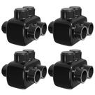 Conector de fio OHLECTRIC de 2 portas com entrada lateral dupla 250-6 fios Conector de fio OHLECTRIC de 2 portas com entrada lateral dupla 250-6 fios