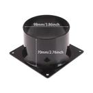 Conector De Flange ABS Preto 75 100 120 150mm Com Base Quadrada Para Entrada E Saída De Dutos De Ar