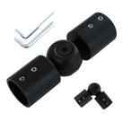 Conector de haste de cortina de canto de janela Elifel Black 1 unidade