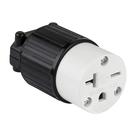 Conector de lâmina reta ENERLITES NEMA 6-20R 20A 250V preto Conector de lâmina reta ENERLITES NEMA 6-20R 20A 250V preto