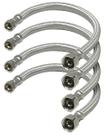 Conector de mangueira de torneira Highcraft 24 cm em aço inoxidável (pacote com 4)