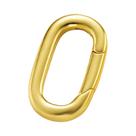 Conector De Mola Oval Banhado a Ouro 14K 18K Para Chaveiro Mosquetão, Ideal Para Criação De Joias