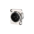 Conector de Painel XLR Macho 3 Polos RX3MD-NT Roxtone Conector de Painel XLR Macho 3 Polos RX3MD-NT Roxtone