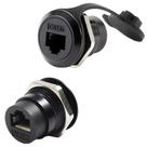 Conector de passagem de LAN Ethernet CAT6A fêmea para fêmea