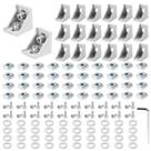 Conector de perfil de extrusão de alumínio PETOX 20 Set Silver