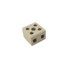 Conector de Porcelana Bipolar 25A - 10mm - Foxlux Conector de Porcelana Bipolar 25A - 10mm - Foxlux
