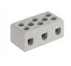 CONECTOR DE PORCELANA TRIPOLAR PARA FIO 10mm² FOXLUX