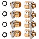 Conector de reparo de mangueira de jardim Triumpeek 4 conjuntos com braçadeiras