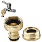 Conector De Torneira De Latão 1/2 3/4, Adaptador De Mangueira De Cobre, Conexão Rápida Para
