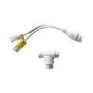 Conector Divisor Combinador PoE De 3 Vias RJ45 Para Cabos De Câmeras De Vigilância