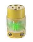 Conector elétrico Leviton 515CV-LIT iluminado 15 A amarelo Conector elétrico Leviton 515CV-LIT iluminado 15 A amarelo