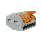Conector Emenda Fio elétrico Alavanca 5 Vias - 03un