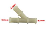 Conector Emenda Tipo Y 3 Saídas Mangueira Quick 3/8 9,5mm