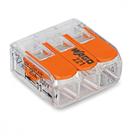 Conector Emenda Wago 3Polo 4Mm 221-413 - Kit C/50 Conector Emenda Wago 3Polo 4Mm 221-413 - Kit C/50